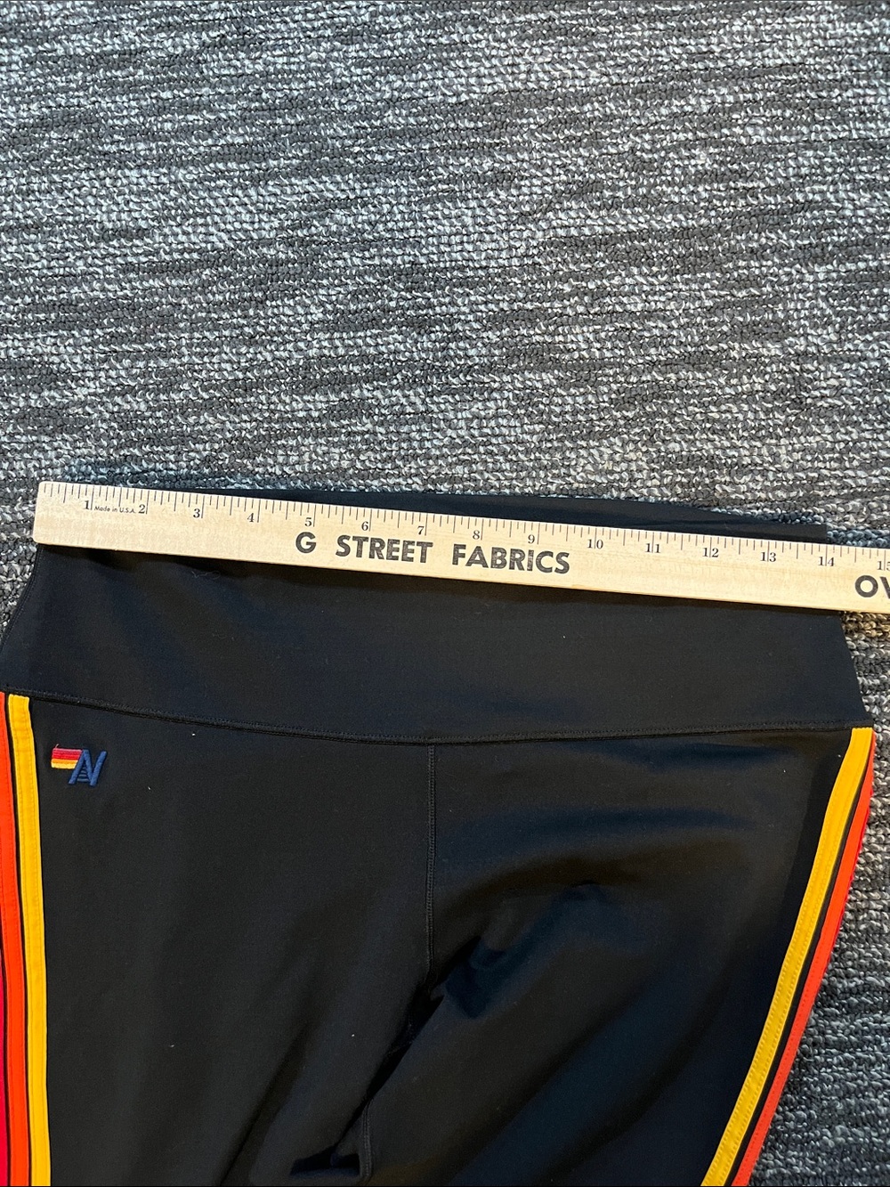 Aviator Nation 5-Stripe Performance Leggings - Black - Size XL - Picture 7 of 9